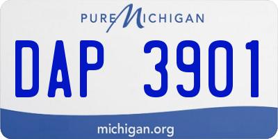 MI license plate DAP3901