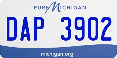 MI license plate DAP3902