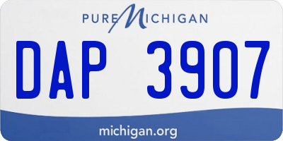 MI license plate DAP3907