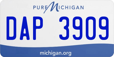 MI license plate DAP3909