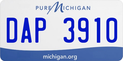 MI license plate DAP3910