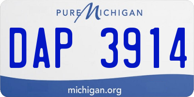 MI license plate DAP3914