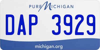 MI license plate DAP3929