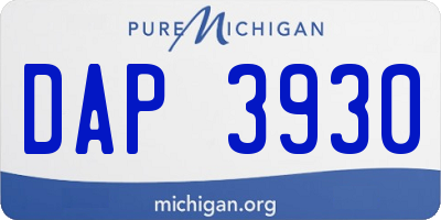 MI license plate DAP3930