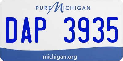 MI license plate DAP3935