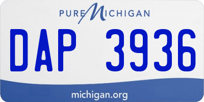 MI license plate DAP3936