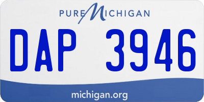 MI license plate DAP3946