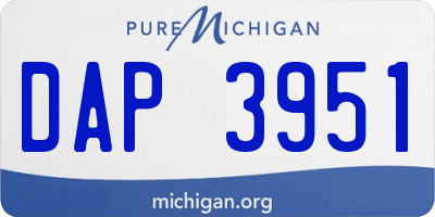 MI license plate DAP3951