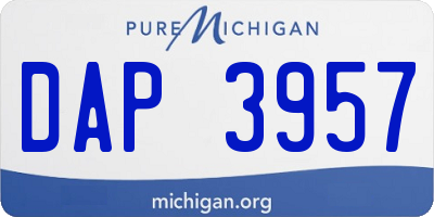 MI license plate DAP3957