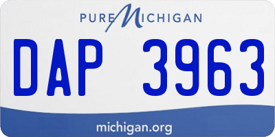 MI license plate DAP3963