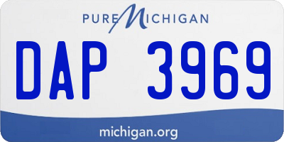 MI license plate DAP3969