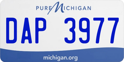 MI license plate DAP3977