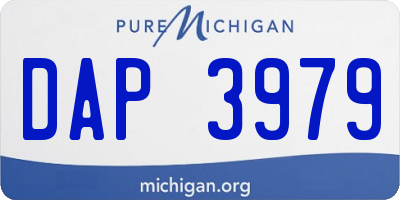 MI license plate DAP3979