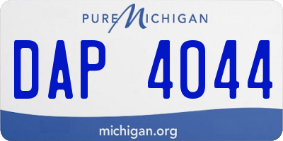 MI license plate DAP4044