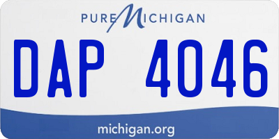 MI license plate DAP4046