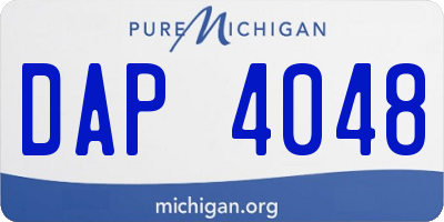 MI license plate DAP4048