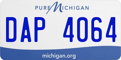 MI license plate DAP4064