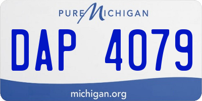 MI license plate DAP4079