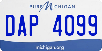 MI license plate DAP4099