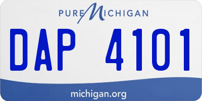 MI license plate DAP4101