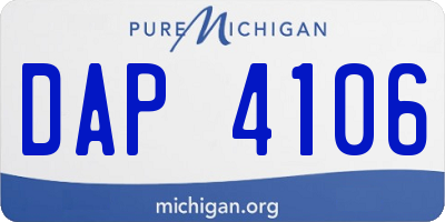 MI license plate DAP4106