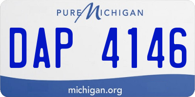 MI license plate DAP4146