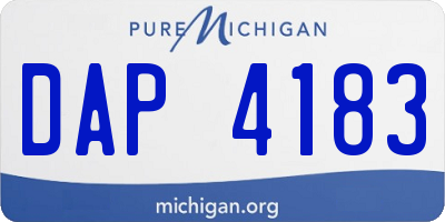 MI license plate DAP4183