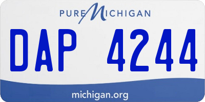 MI license plate DAP4244