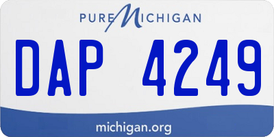 MI license plate DAP4249