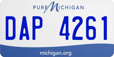 MI license plate DAP4261
