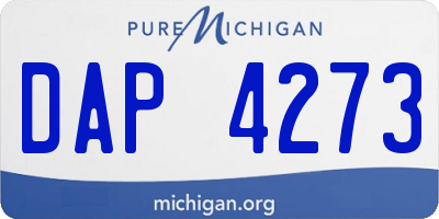 MI license plate DAP4273