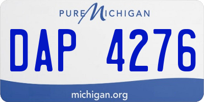 MI license plate DAP4276