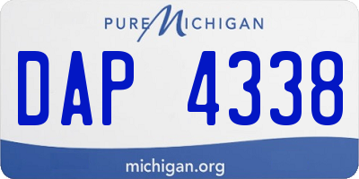MI license plate DAP4338