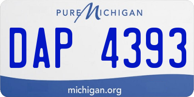 MI license plate DAP4393