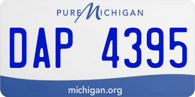 MI license plate DAP4395