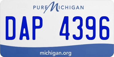 MI license plate DAP4396