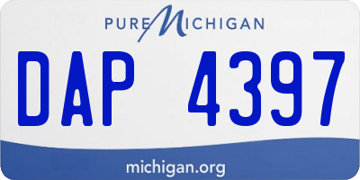 MI license plate DAP4397