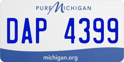 MI license plate DAP4399