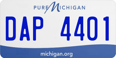 MI license plate DAP4401