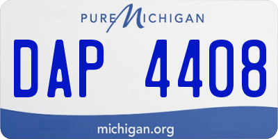 MI license plate DAP4408