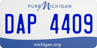 MI license plate DAP4409