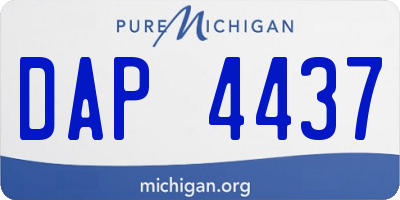 MI license plate DAP4437