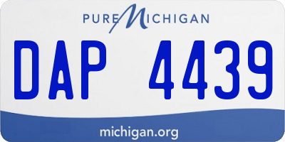 MI license plate DAP4439