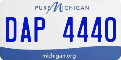 MI license plate DAP4440