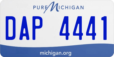 MI license plate DAP4441