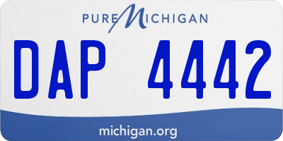 MI license plate DAP4442