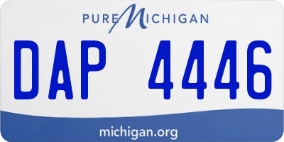 MI license plate DAP4446