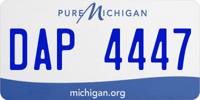 MI license plate DAP4447