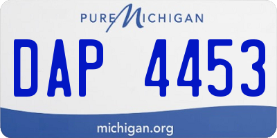 MI license plate DAP4453