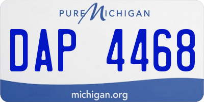 MI license plate DAP4468